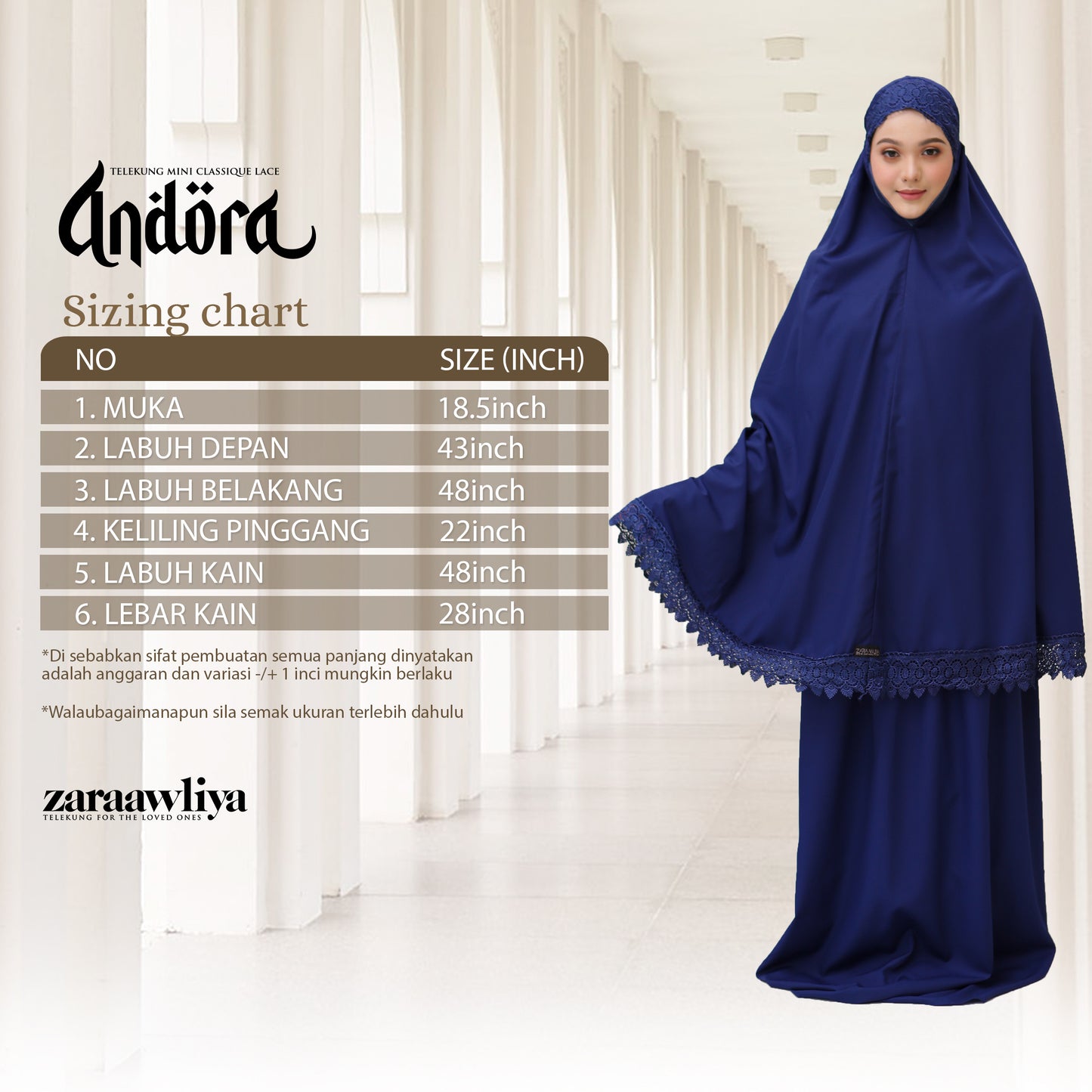 Telekung Mini Andora