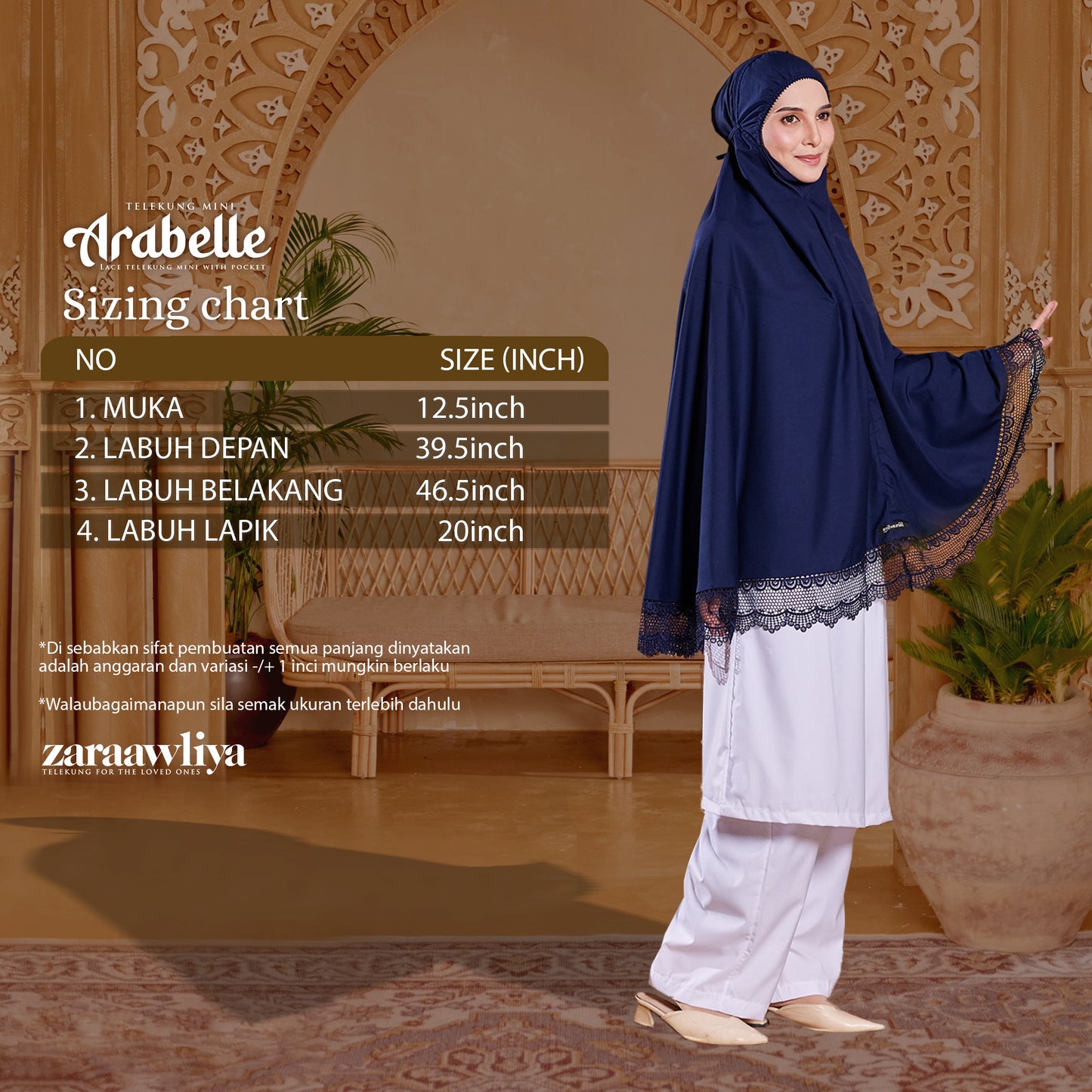 Telekung Mini Arabelle (Top Only)