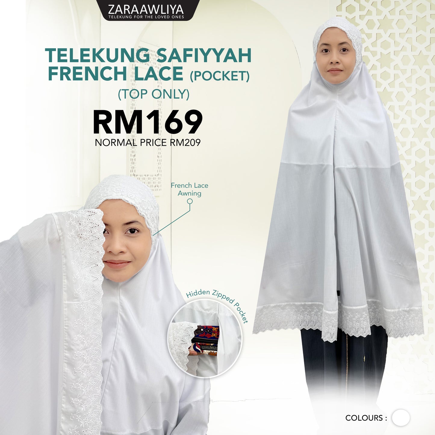 Telekung Premium Safiyyah (Haramain Edition)