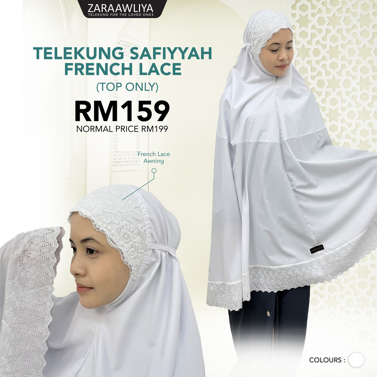 Telekung Premium Safiyyah (Haramain Edition)