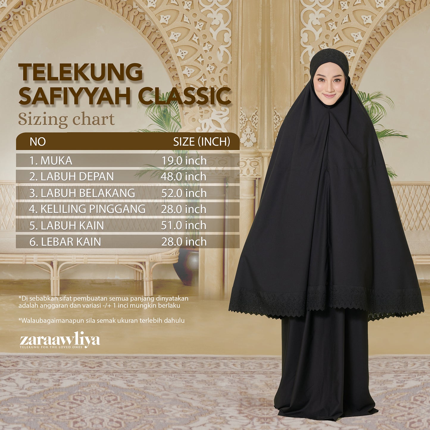 Telekung Premium Safiyyah (Haramain Edition)