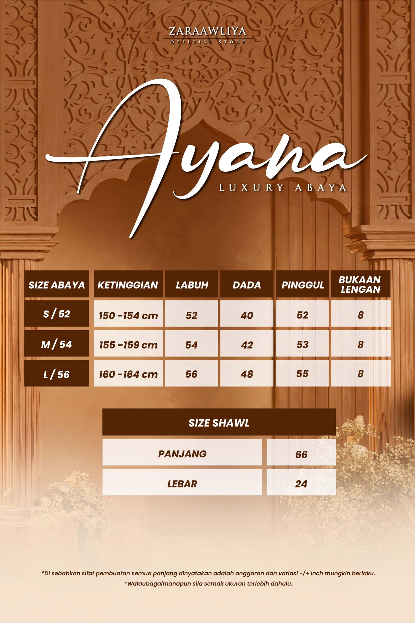Luxury Dubai Abaya Ayana (Comes with Shawl)
