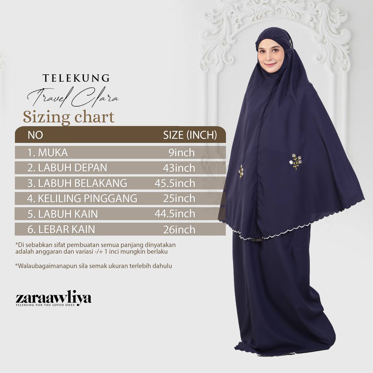 [AS IS SALE] Telekung Travel Clara
