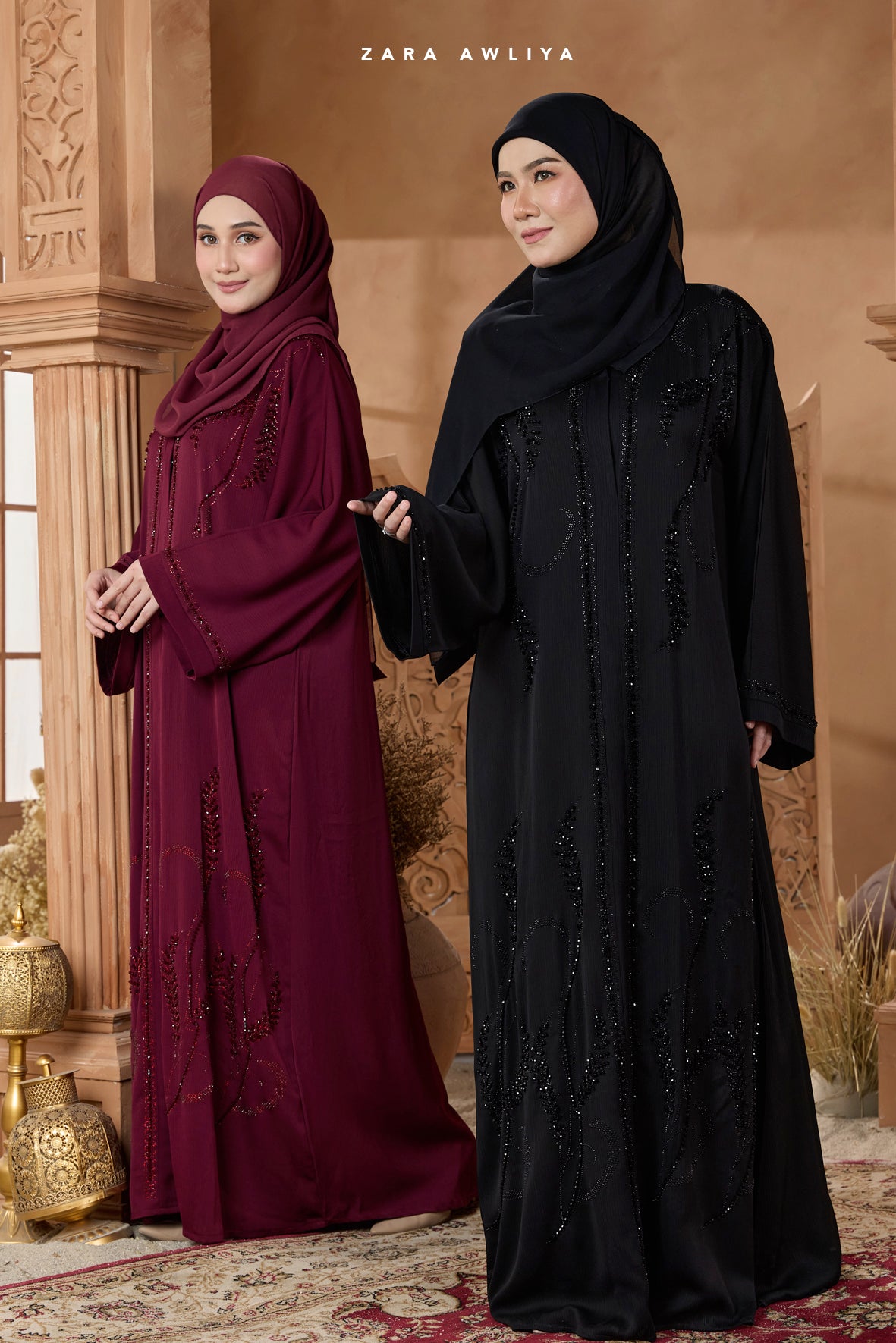 Luxury Dubai Abaya Elnour (Comes with Shawl)