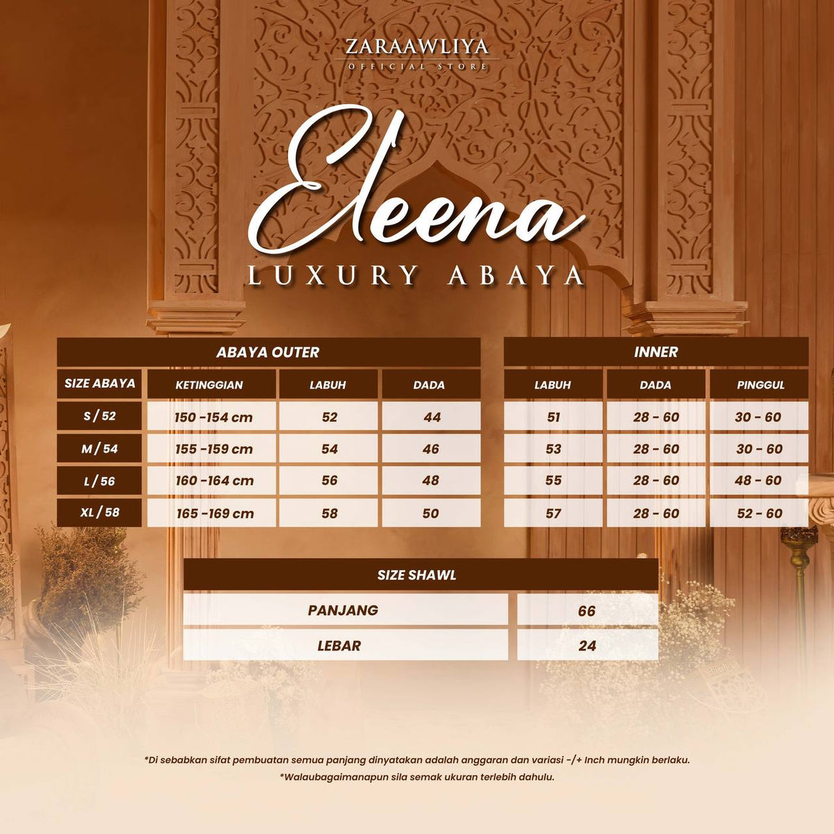 Luxury Dubai Abaya Eleena (Comes with Shawl)