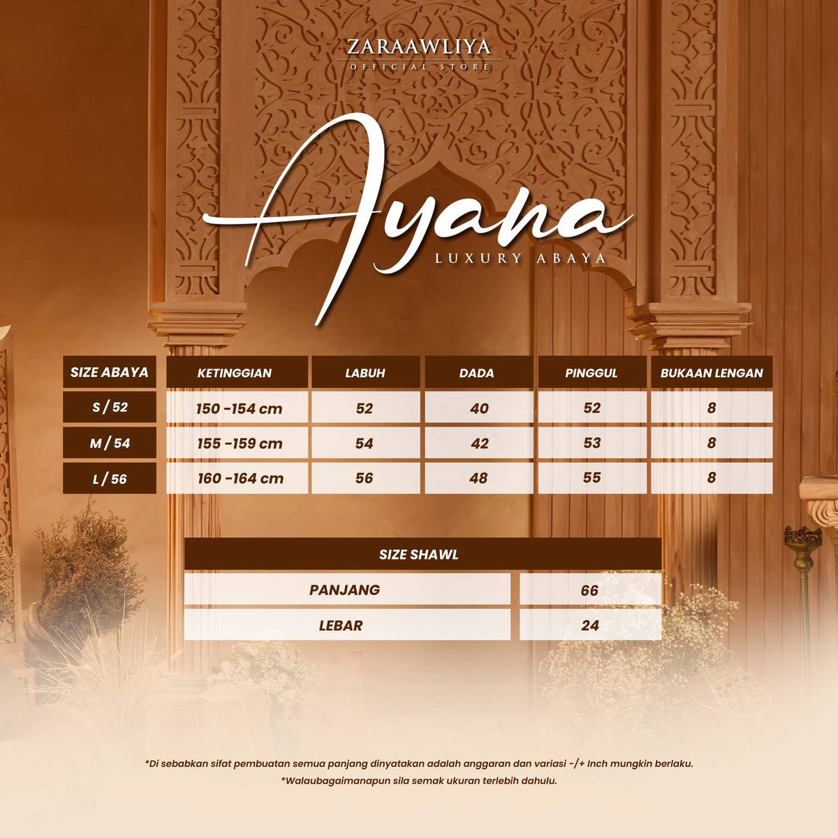 Luxury Dubai Abaya Ayana (Comes with Shawl)