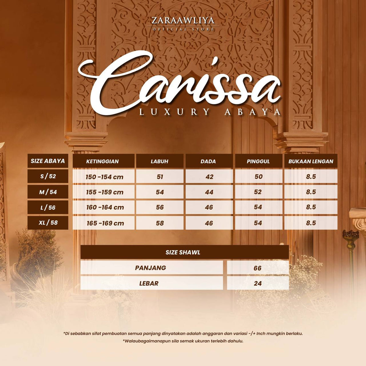 Luxury Dubai Abaya Carissa (Comes with Shawl)