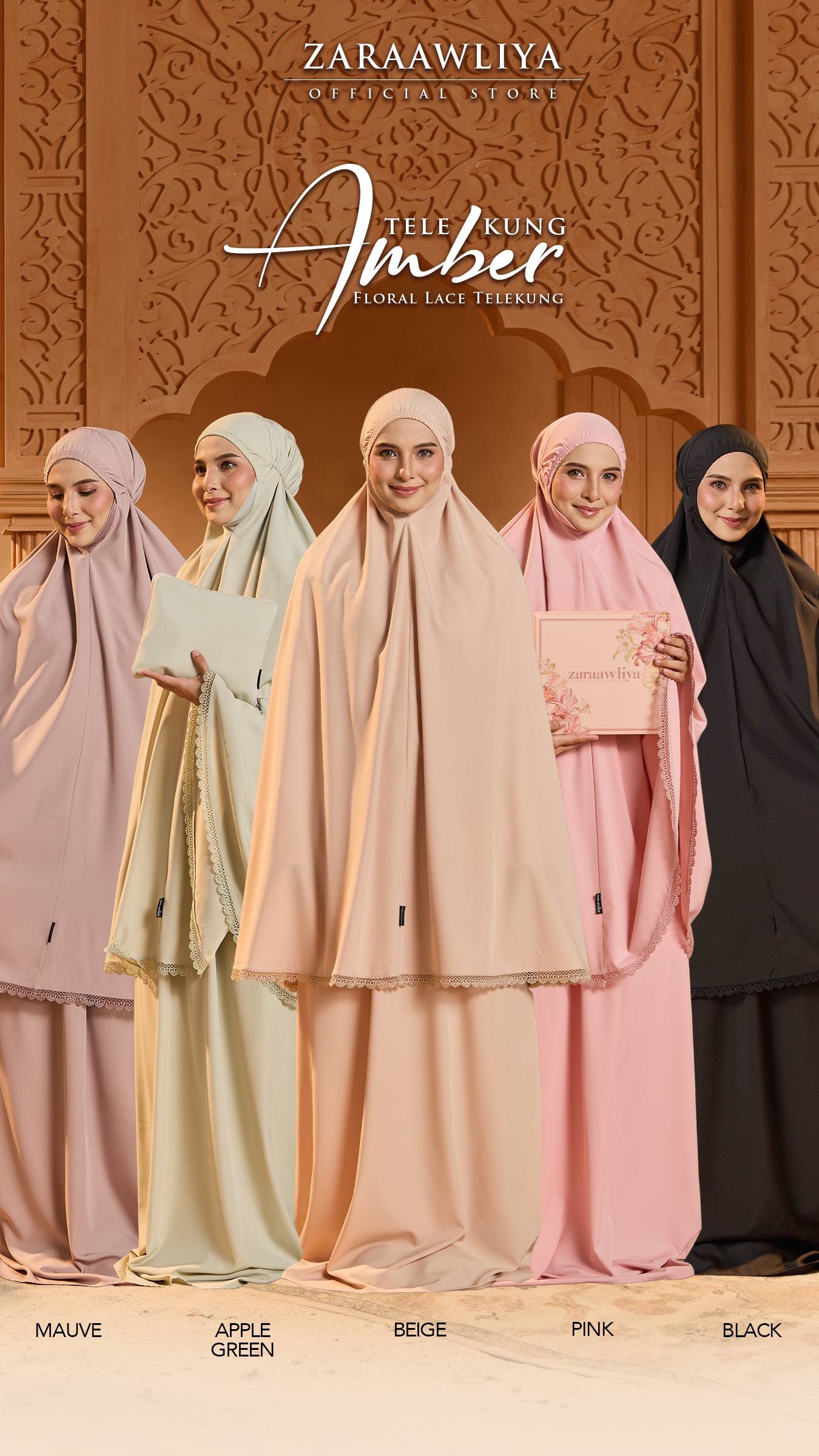 [New In] Telekung Amber (Free Box & Bag Telekung)