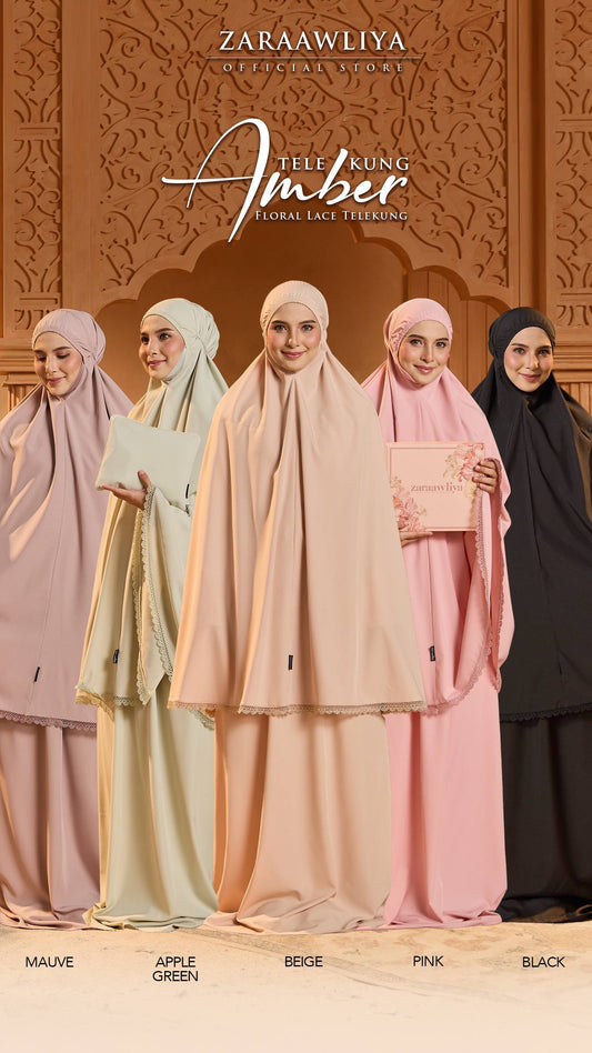 [New In] Telekung Amber (Free Box & Bag Telekung)