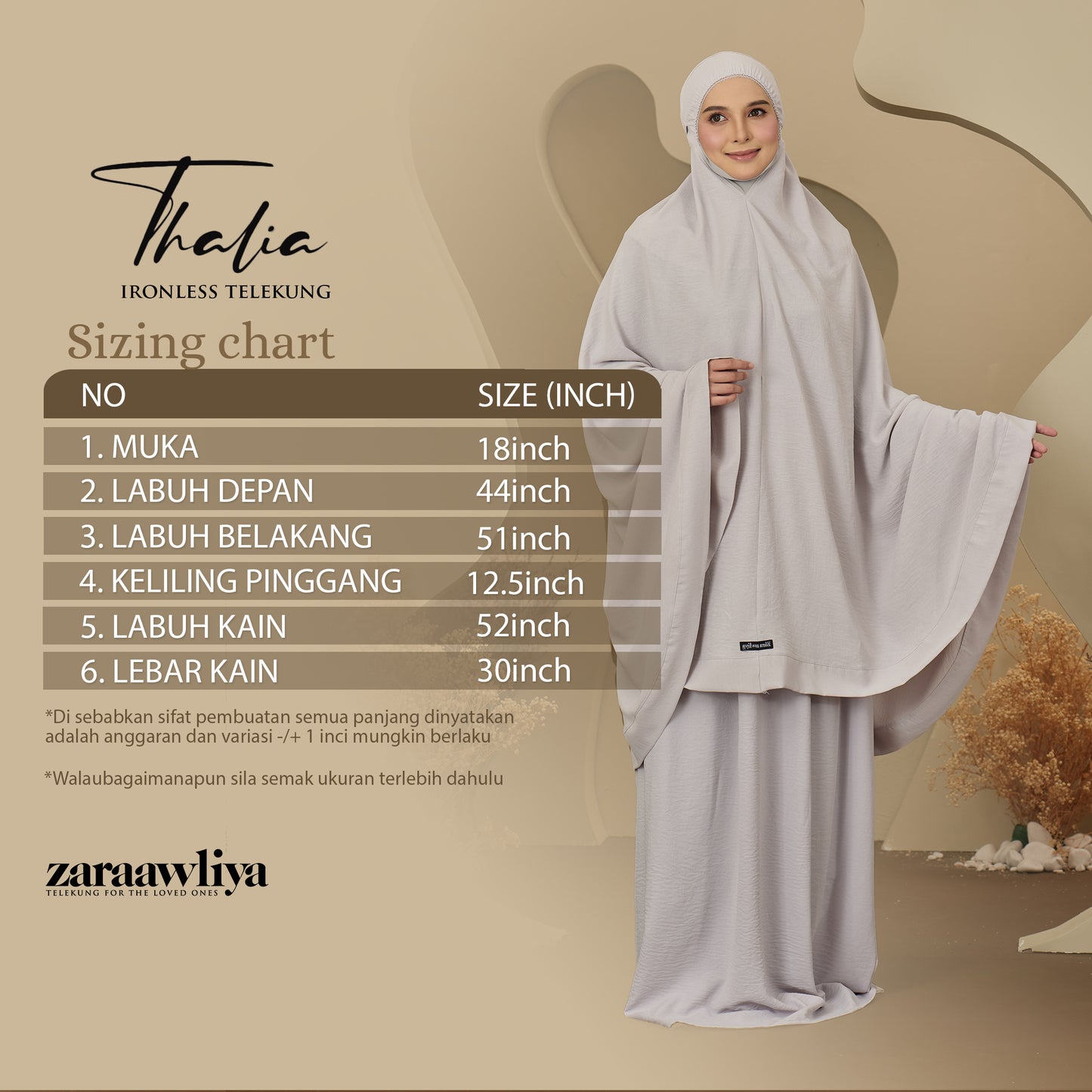 [AS IS SALE] Telekung Ironless Thalia