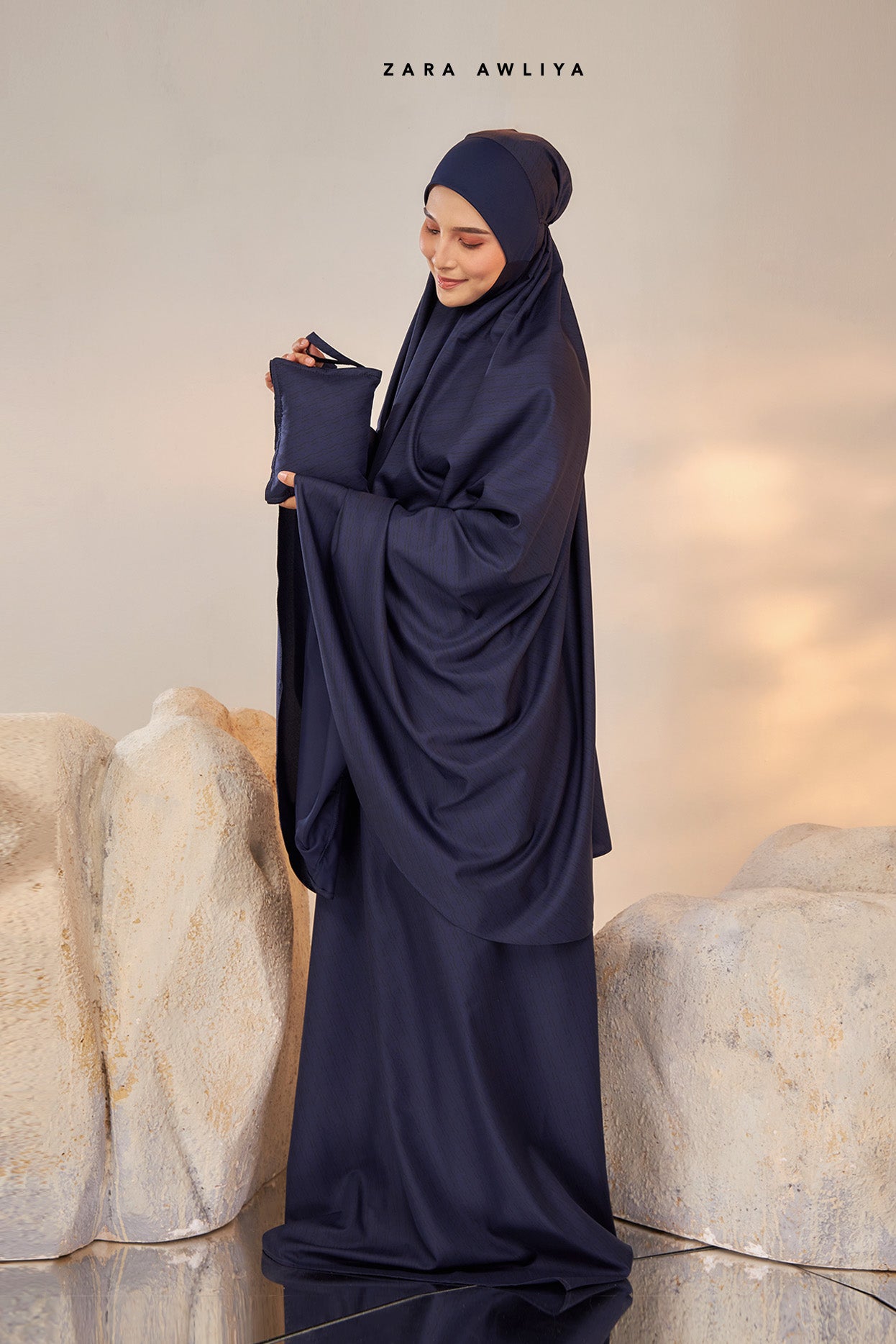 Zara Awliya X Wan Sharmila] Telekung Travelala (Free Travel Bag