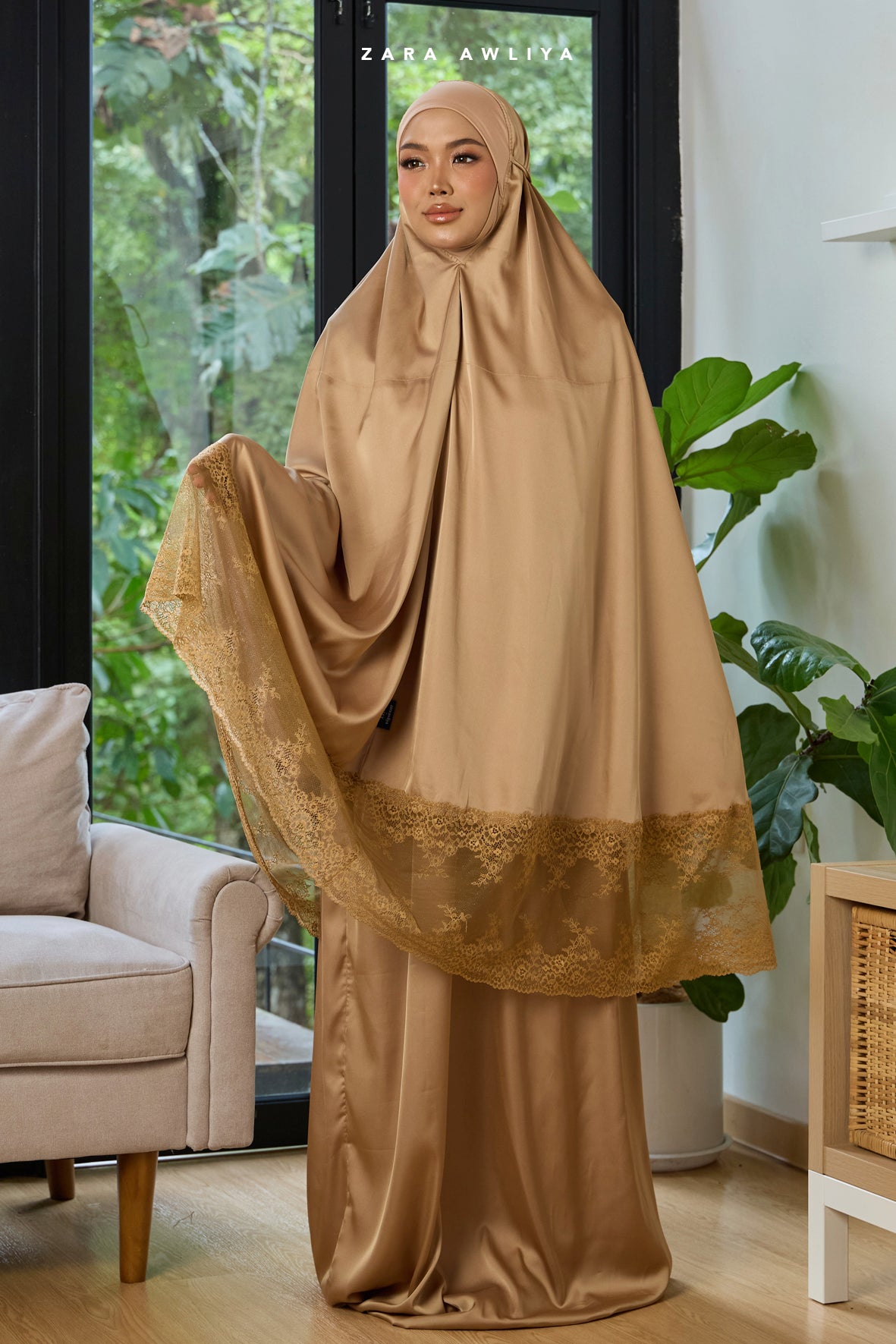 New In: Zara Awliya X Sally] Telekung Leona (Free Box & Bag Telekung)