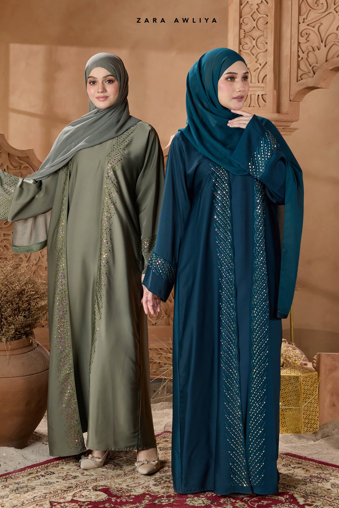 Luxury Dubai Abaya Ophelia (Comes with Shawl)