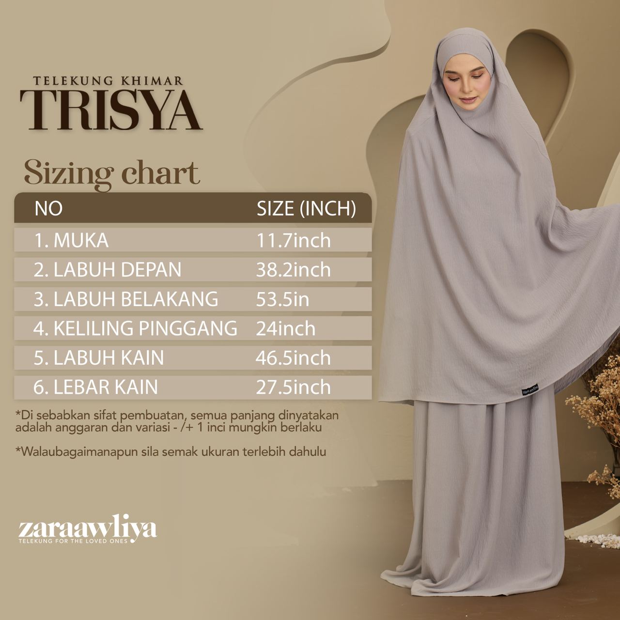 [AS IS SALE] Telekung Khimar Trisya