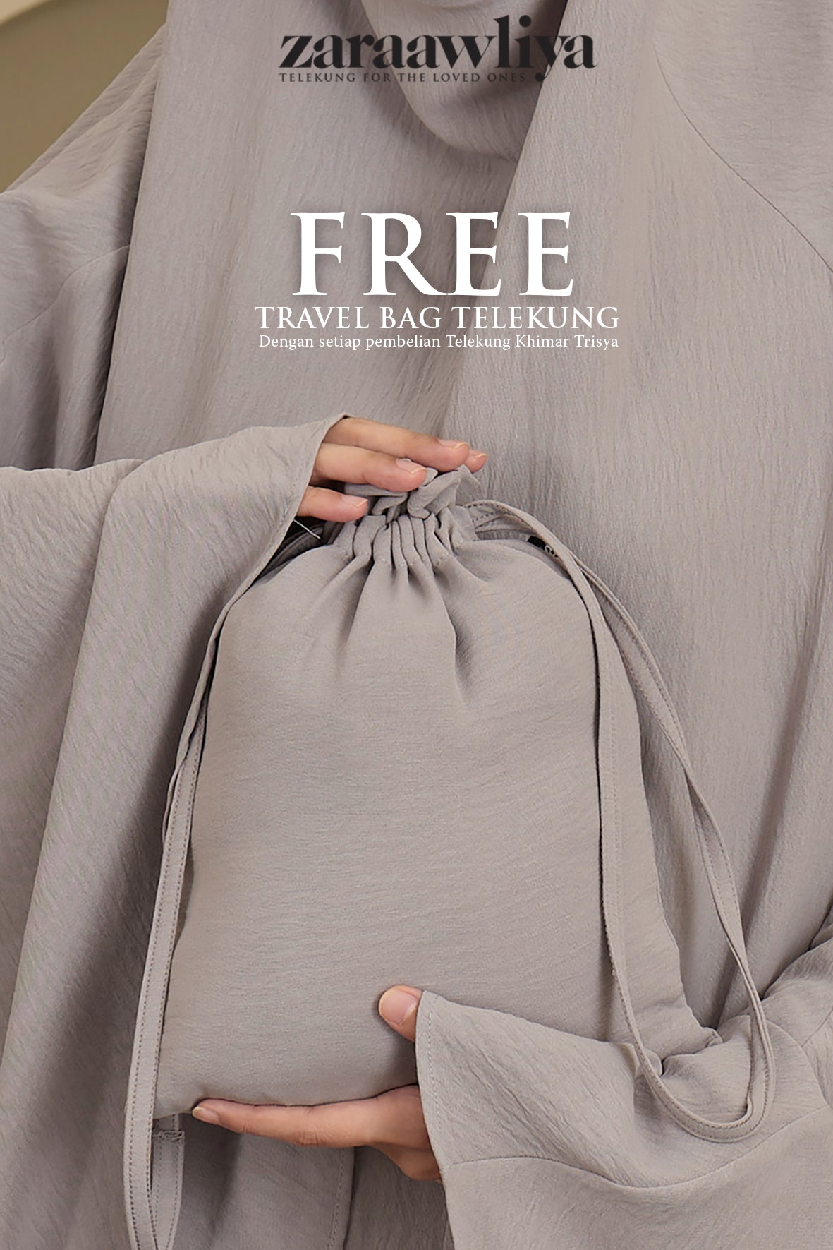 [AS IS SALE] Telekung Khimar Trisya