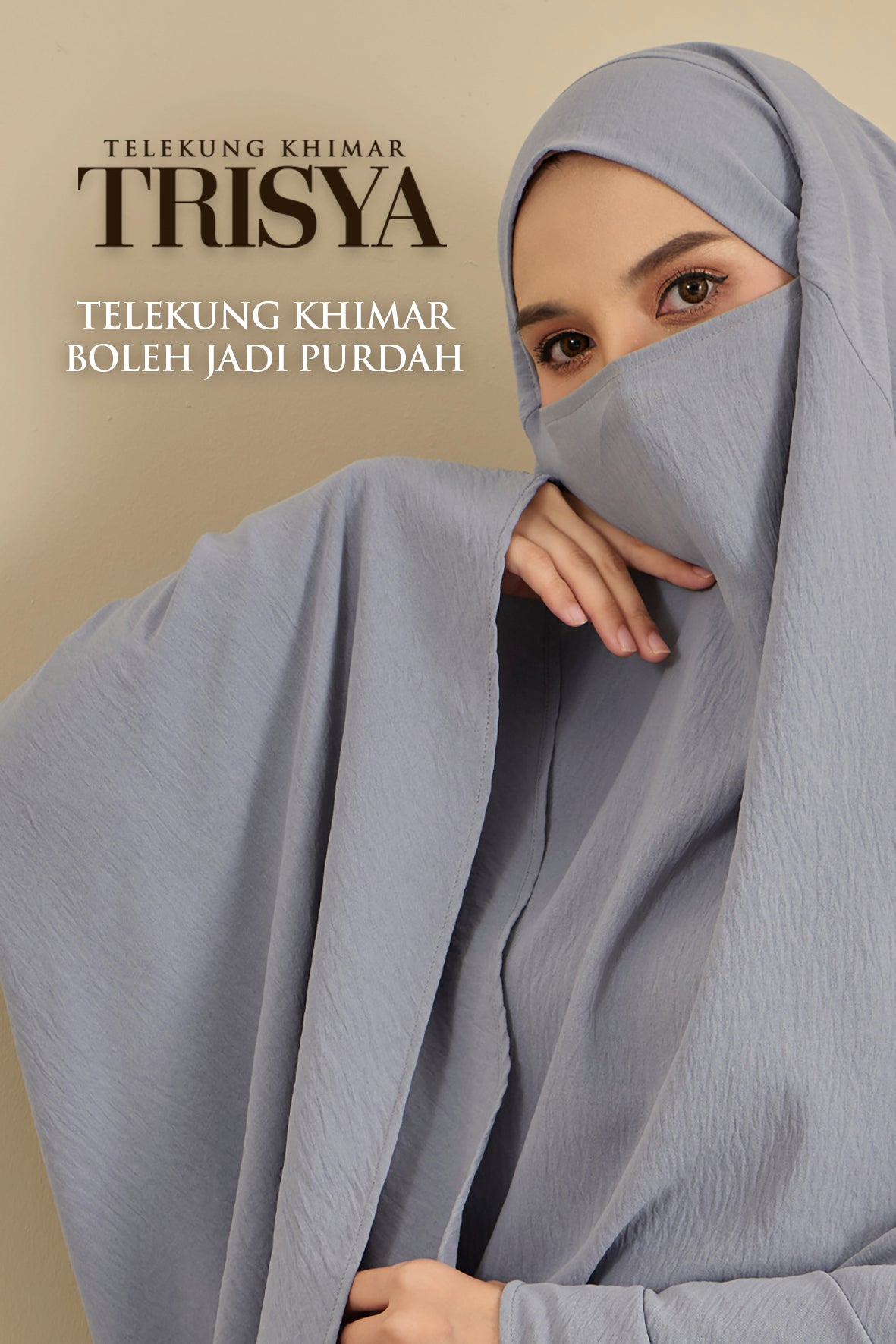 [AS IS SALE] Telekung Khimar Trisya
